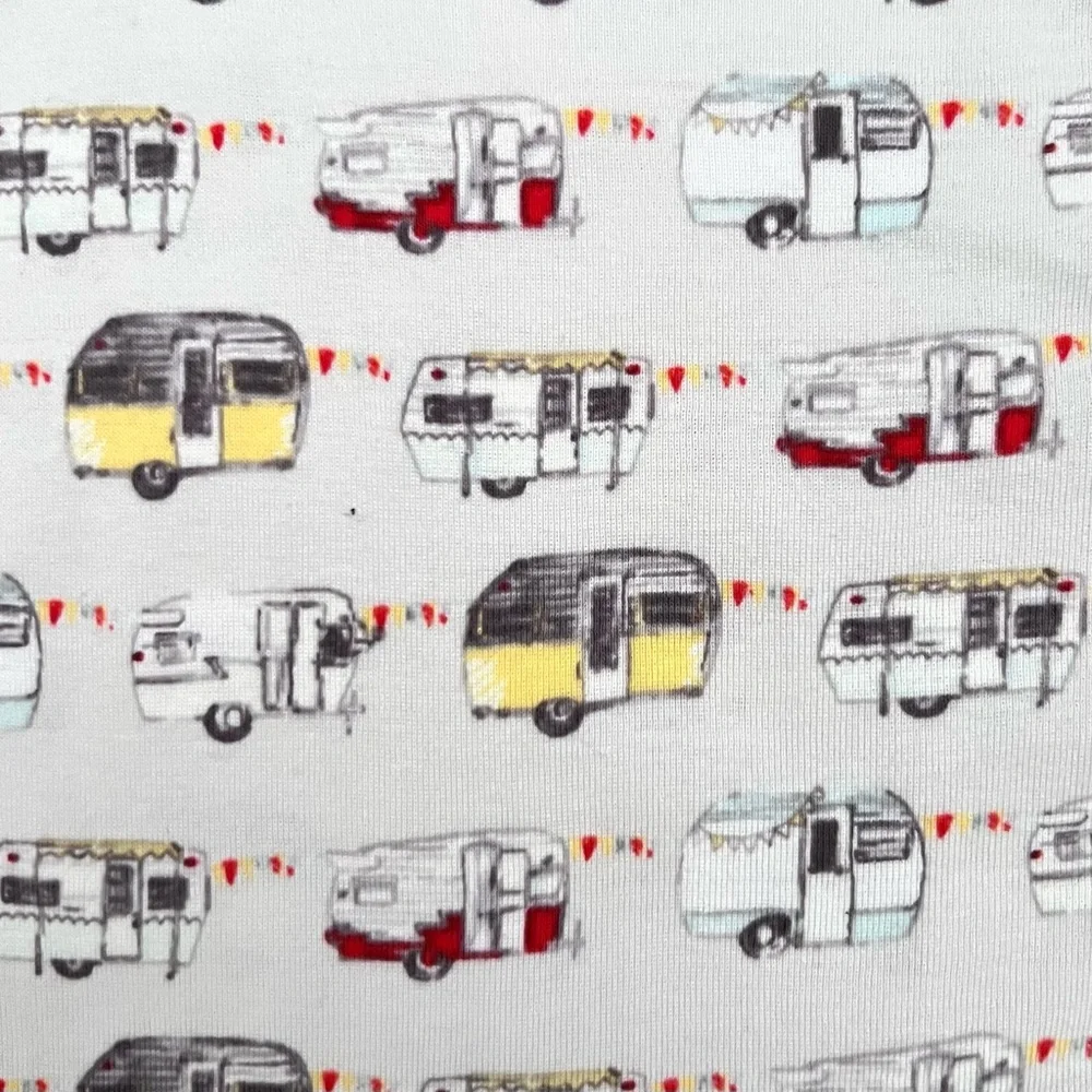 Milkbarn One Piece Pajamas 0-3M Organic Cotton Camper Trailer Footed